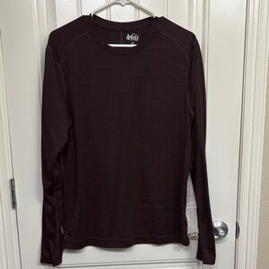 REI Men's Burgundy Long Sleeve Shirt